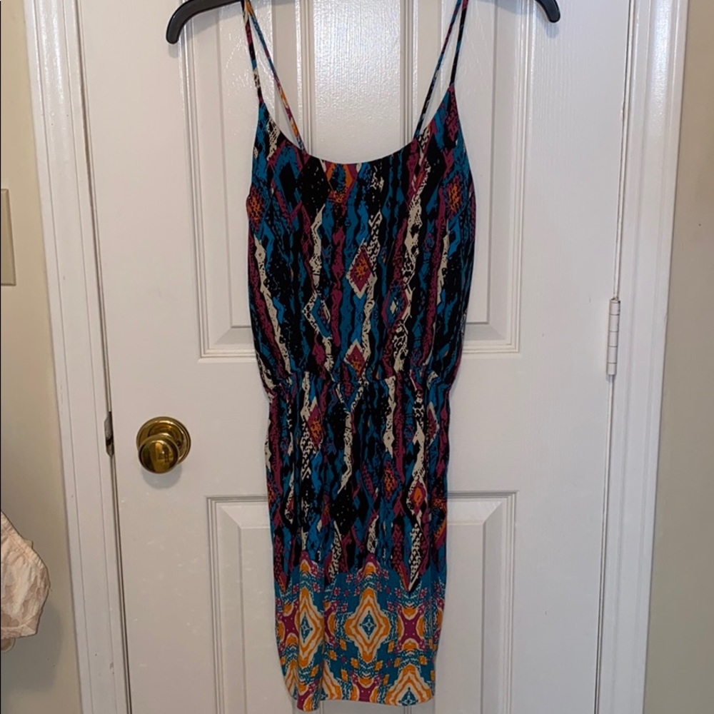 Snake print multicolor dress